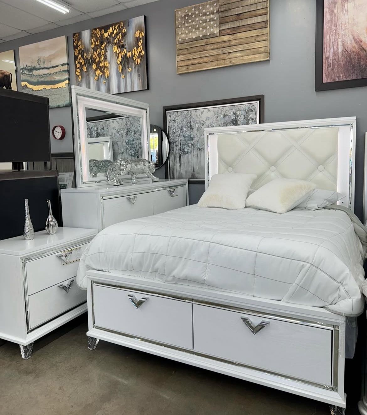 Bedroom Sets , Bed With Storage , Dresser , Nightstand