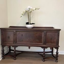 Estate Antique Server Mahogany Wood