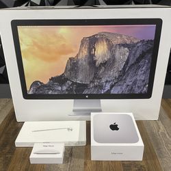 Apple Mac Mini Desktop Computer Bundle With 27 Inch Apple Display Nice LOOK 