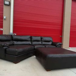 Dark Brown Oversized Sectional- Free Delivery 