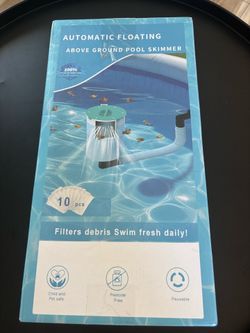 Pool Skimmer-Above Ground Pool Skimmer,Floating Pool Surface Skimmer,Pool Accessories-Clean Debris Basket, Automatic Floating,Compatible with Various 