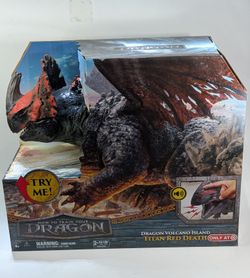 How to Train Your Dragon Volcano Island Titan Red Death 23" Figure with Sound