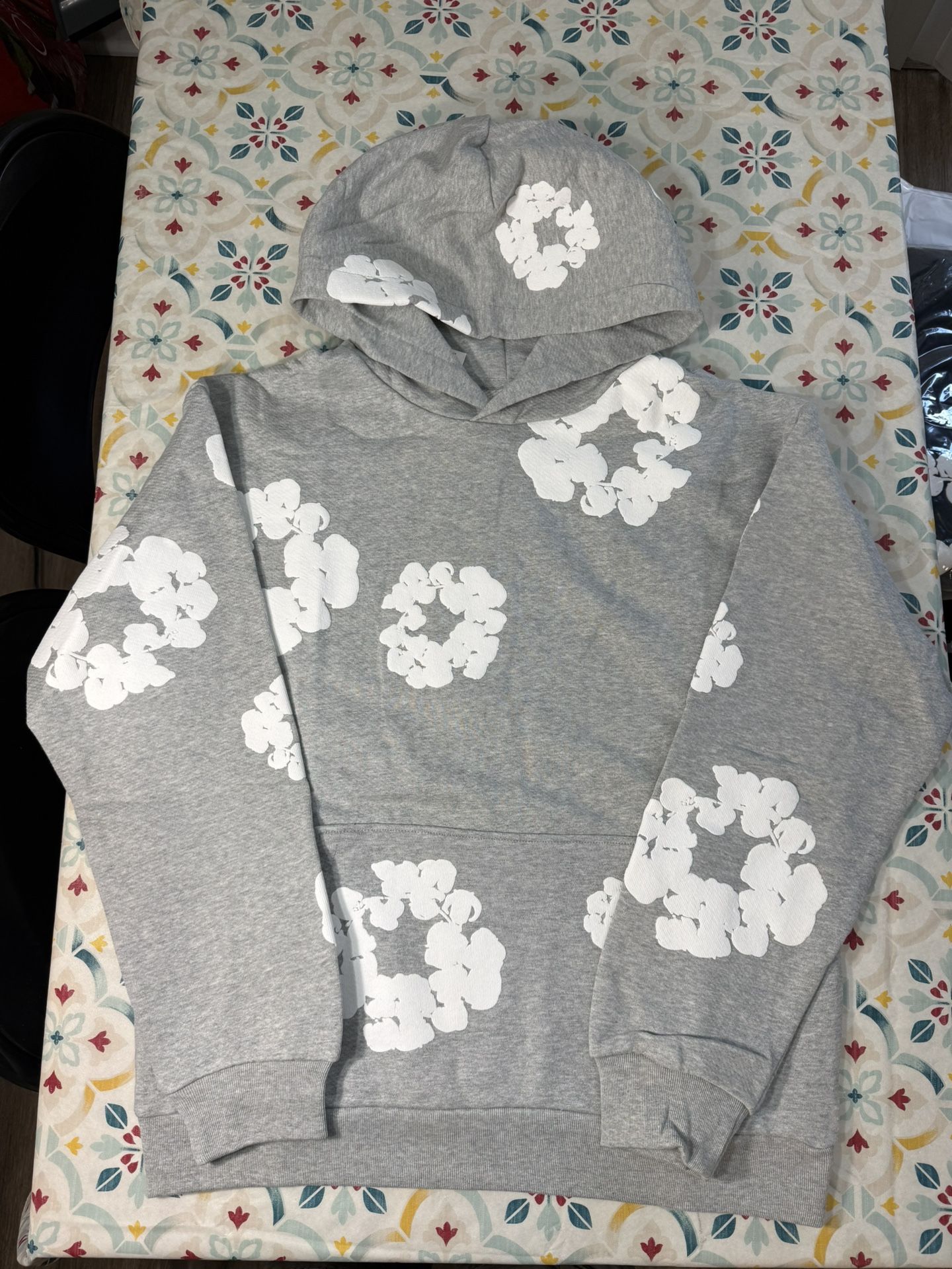 Denim Tears Grey Pullover Hoodie Size M