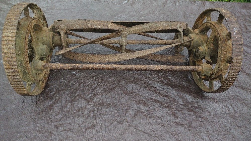 GREAT STATES Vintage Push Rotary Lawn Mower 1920's- 1930's Decade.