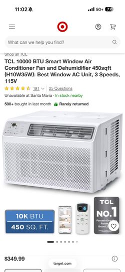 TCL AC 10,000 BTU