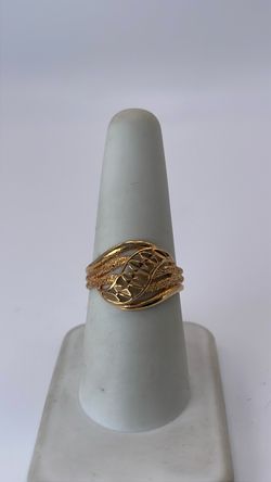 18k gold filigree cocktail ring