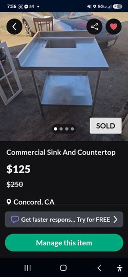 Commercial sink new