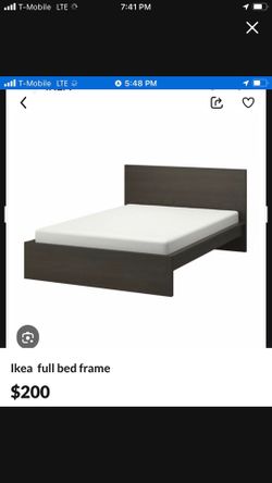 Full bed frame with mattress