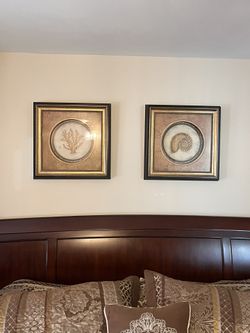 Set Of Two Glass Framed Wall Pictures