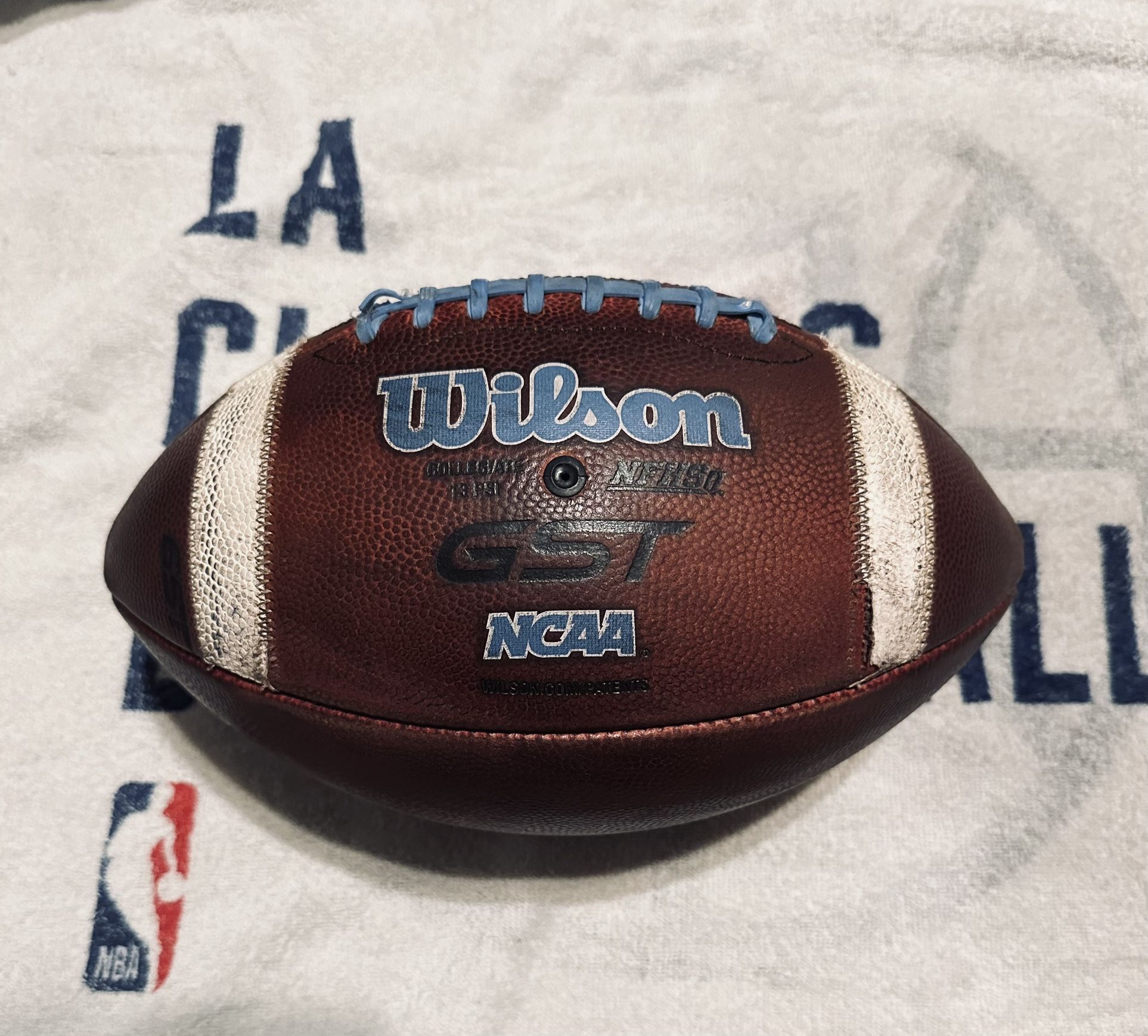 2023 Wilson GST Football NFHS/NCAA Leather UCLA Game Prepped Game Used
