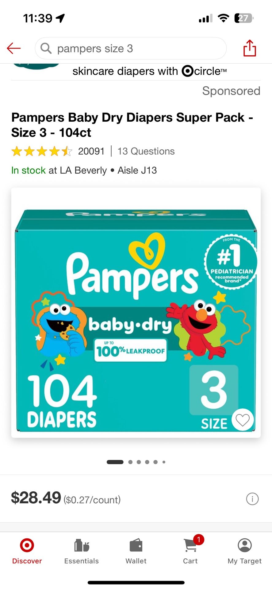 Pamper Size 3