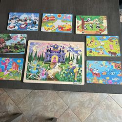 Lot Of Wooden Puzzles 