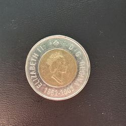 1996 Elizabeth II D.G Regina Canadian $2 coin