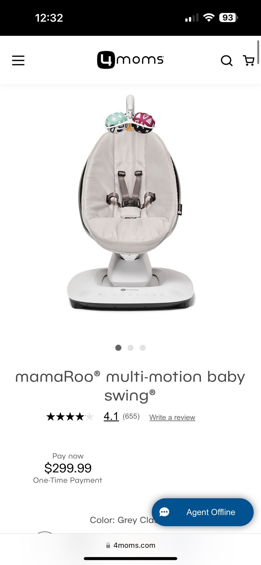 mamaRoo multi-motion baby swing