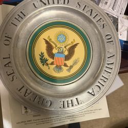 Vintage Wilton pewter Great Seal Of The United States