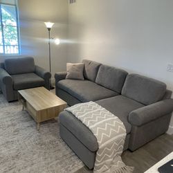 Light Grey Couch And Chair