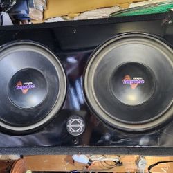 10 inch Kicker Impulse speakers/subs in box