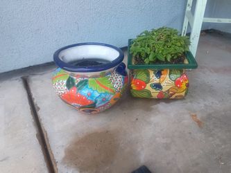 Authentic Talavera planters