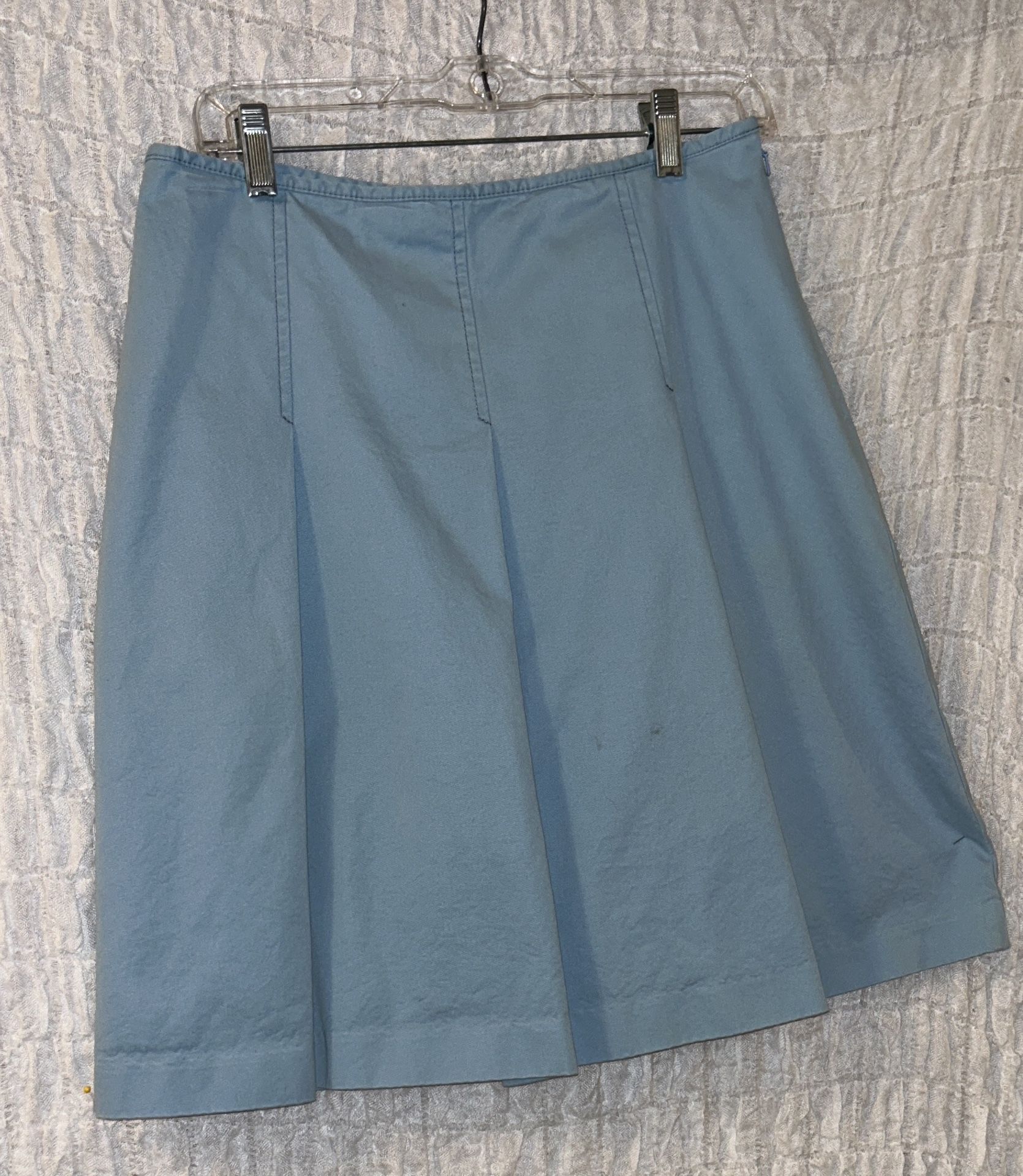 Eddie Bauer: 100% Cotton Pleated Knee Length Skirt, Size: 4