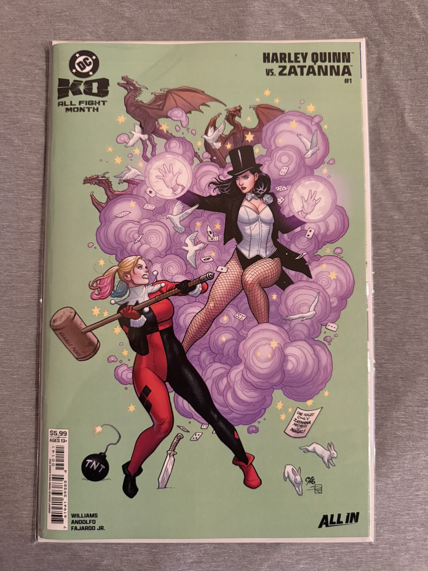 DC KO: Harley Quinn vs Zatanna #1 Cho Variant