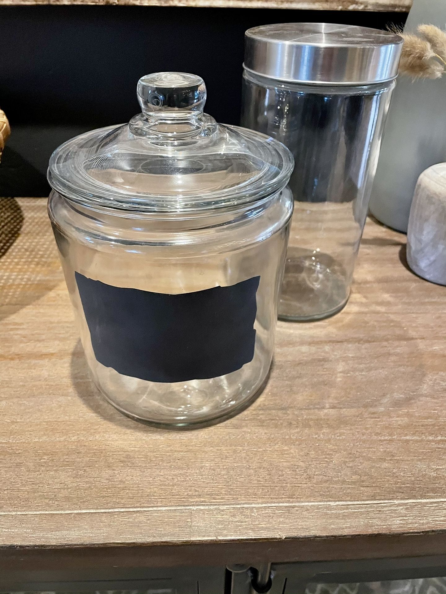 Glass jars with lids