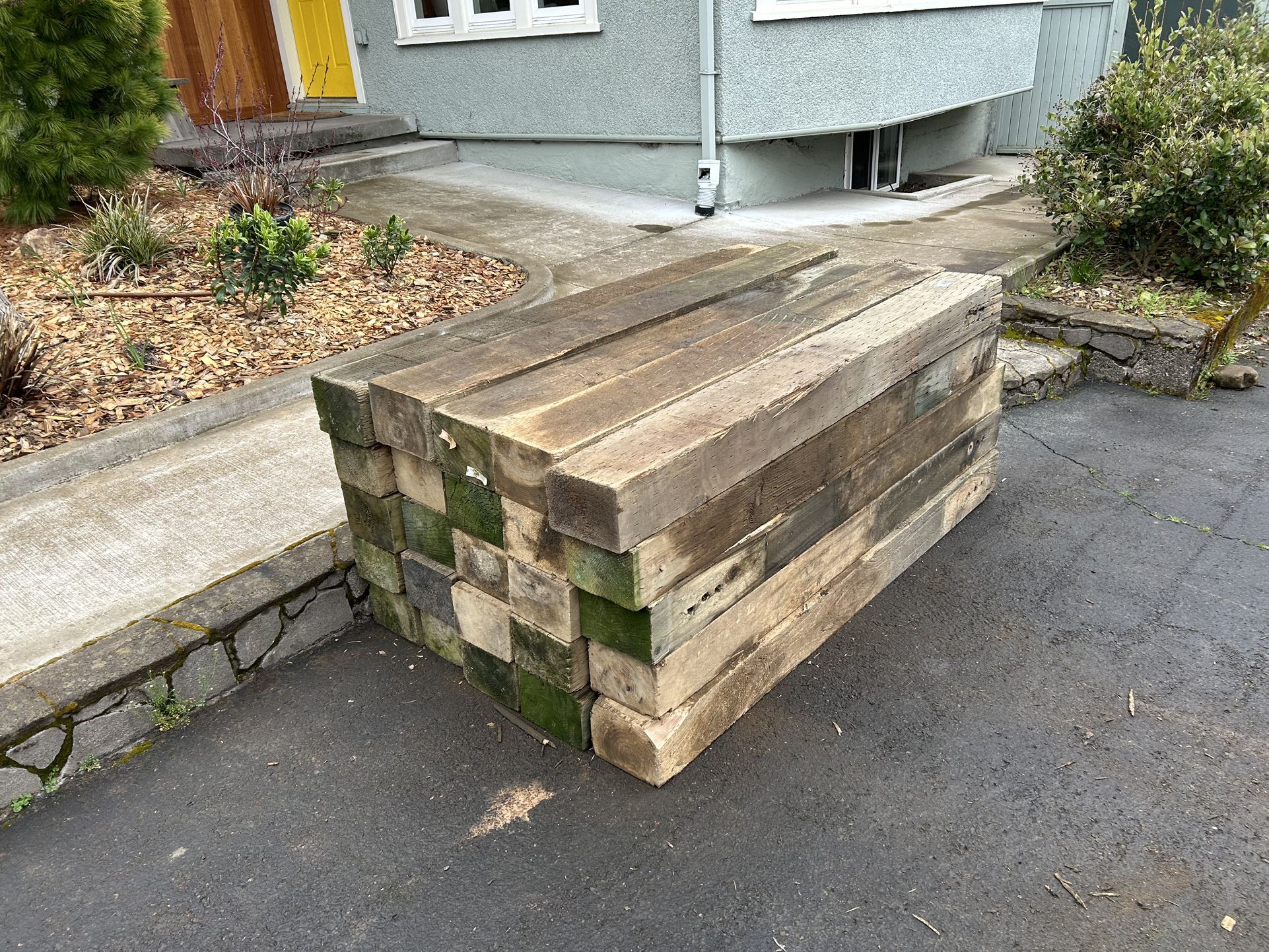 Fence Post, Lumber, Pressure Treated lumber.