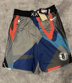 Nike x KAWS Brooklyn Nets Team Issue City Edition Shorts Mens Size 34 Medium M