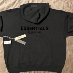 Fear of God Essentials black hoodie