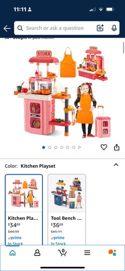 Kids portable kitchen set.