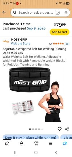 Weighted adjustable workout belt NEW