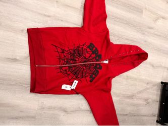 Large sp5der hoodie zip up