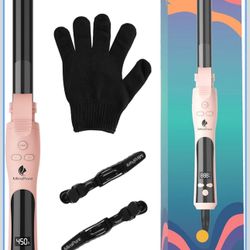 MiroPure Self Rotating Curling Iron, 1 Inch Ionic Hair Curler, Automatic Curling Wand with Longer Barrel for Waves and Curls, Unique Button to Enable/
