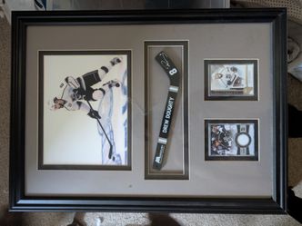 Drew doughty framed memorabilia disply