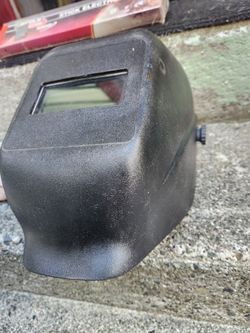 Welders Hood Slag Hammer With Rod And Some Gloves 