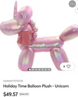 Used balloon animal plush with scarf jumbo