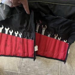 Craftsman wrenches standard and metric.