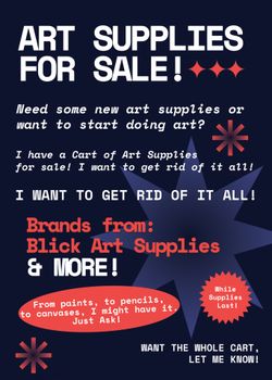 Art Supply Cart: Mega Sale on Art Supplies