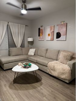 L-shaped couch living spaces