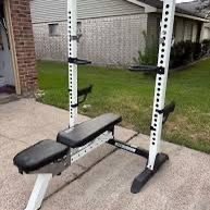 Olympic Heavy-duty Bench With Bar And Weights