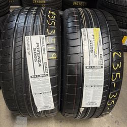 19” tires bridgestone 235/35/19 new with installation $250