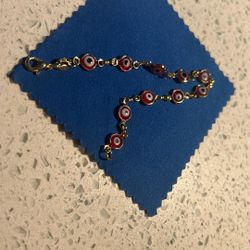 18k Gold Evil Eye Protecting Bracelet 