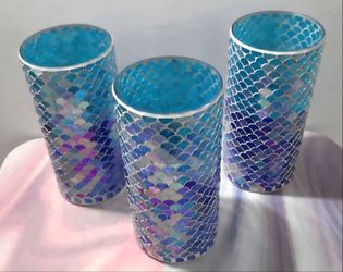 *** SPECIAL SALE *** 12" Mosaic Vases ($25 / 3 for $60) @ Lasting Creations