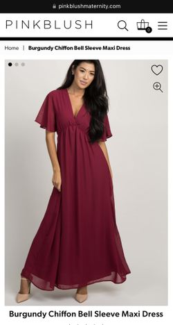 Burgundy Pink Blush Maternity Dress NEVER BEEN WORN!