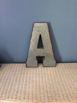 Galvanized Metal Letter ‘A’