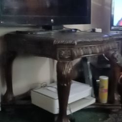 Large Solid Wood End Table 