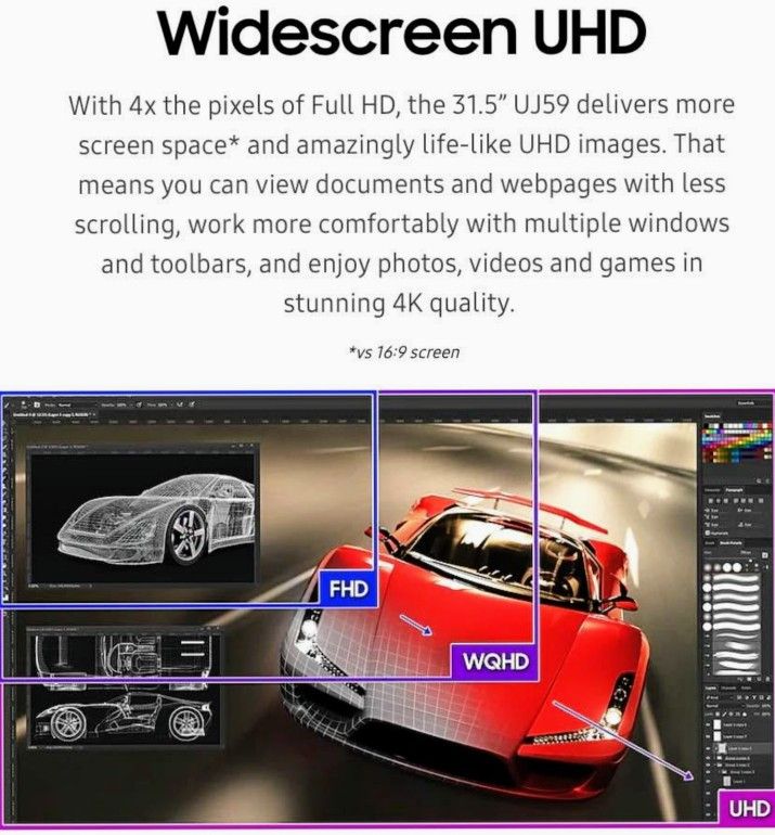 Samsung 32" ViewFinity UJ59 4K UHD AMD FreeSync Monitor