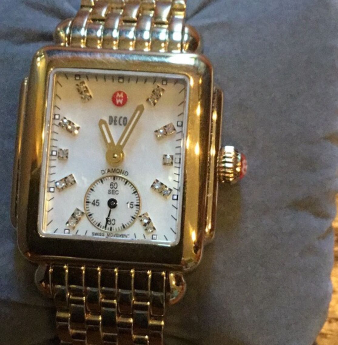 Preowned Gold diamond Michele watch