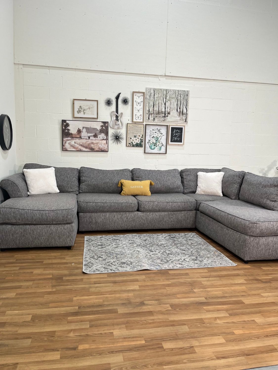 Gray U Shaped Sectional Couch | Free Delivery