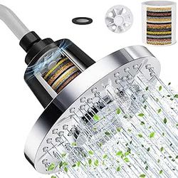 Brand New 7 Inch Anti-Clog High-Pressure Filtered Shower Head with 20-Stage Filter - Dermatologist Recommended for Softening Hard Water to Improve Ha