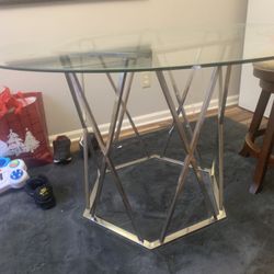 Round Glass Table